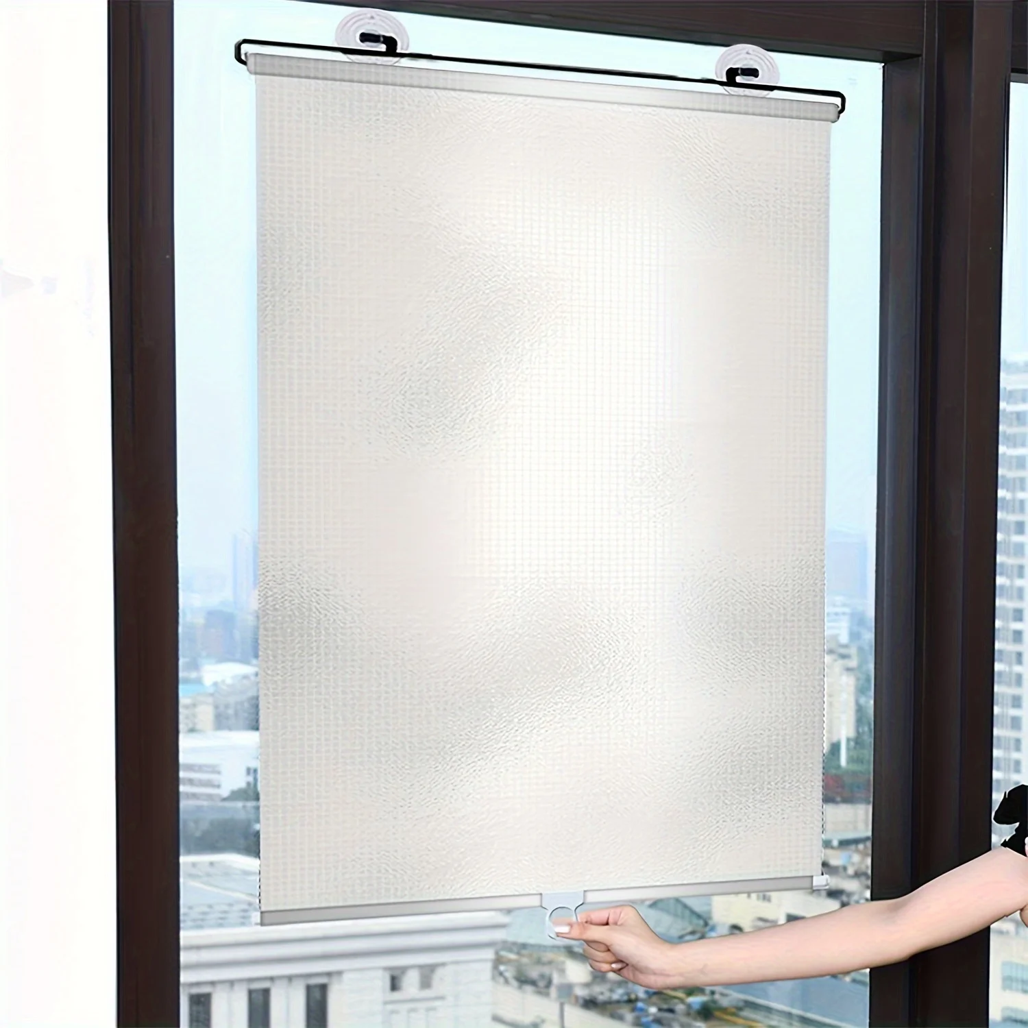 Silver Roller Blinds, Portable Blackout Curtains, Retractable  Bathrooms,Installation-free, Suitable for All Kinds of Windows
