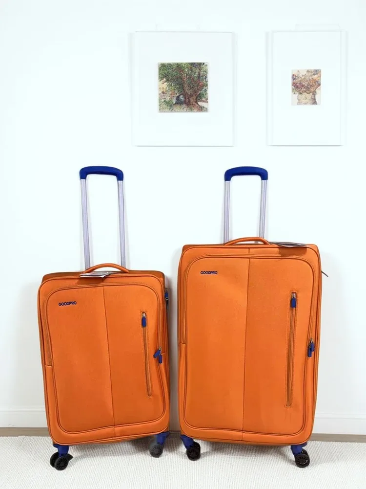 超軽量オックスフォード生地トロリー荷物スーツケース 20/24/28 インチ、360 °   スピナー ホイール トラベル キャリーオン チェックイン スーツケース