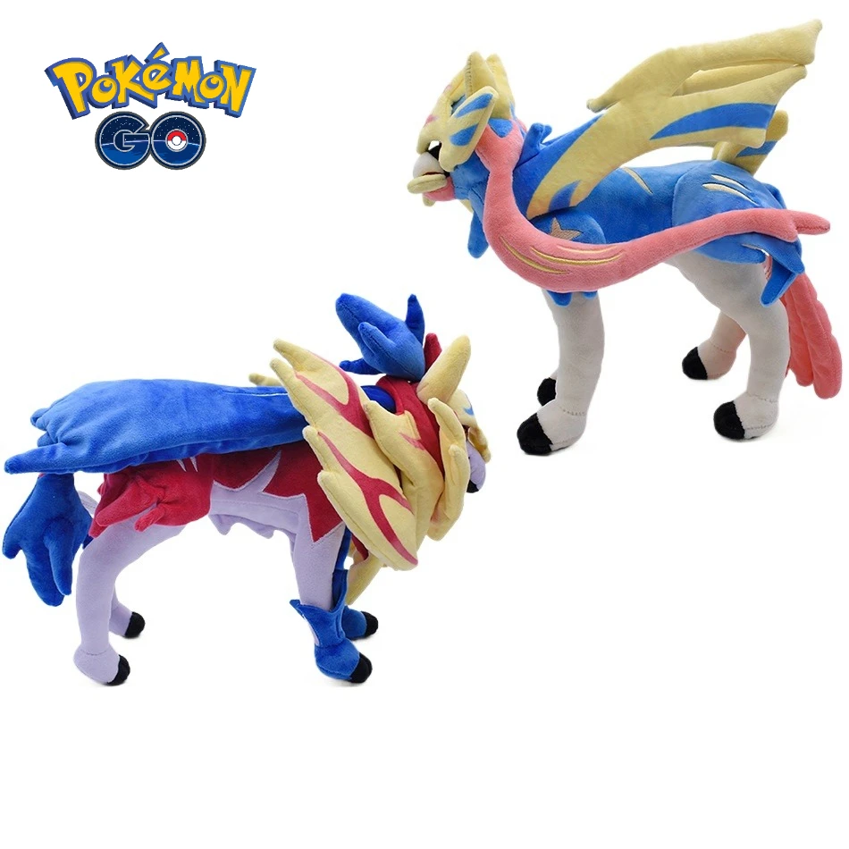 

30 см VIII Pokemon Sword & Shield плюшевые игрушки Zacian Zamazenta Dauntless Shield Intrepid Sword мягкая кукла крутой рождественский подарок для детей