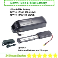 E-Scooter Viron XI-1200-S E-bike Battery Down Tube Li-ion 36v 12.5Ah 13Ah 14Ah 17.5Ah 48V for Viron XI-1200-S E-bike 250w 500w