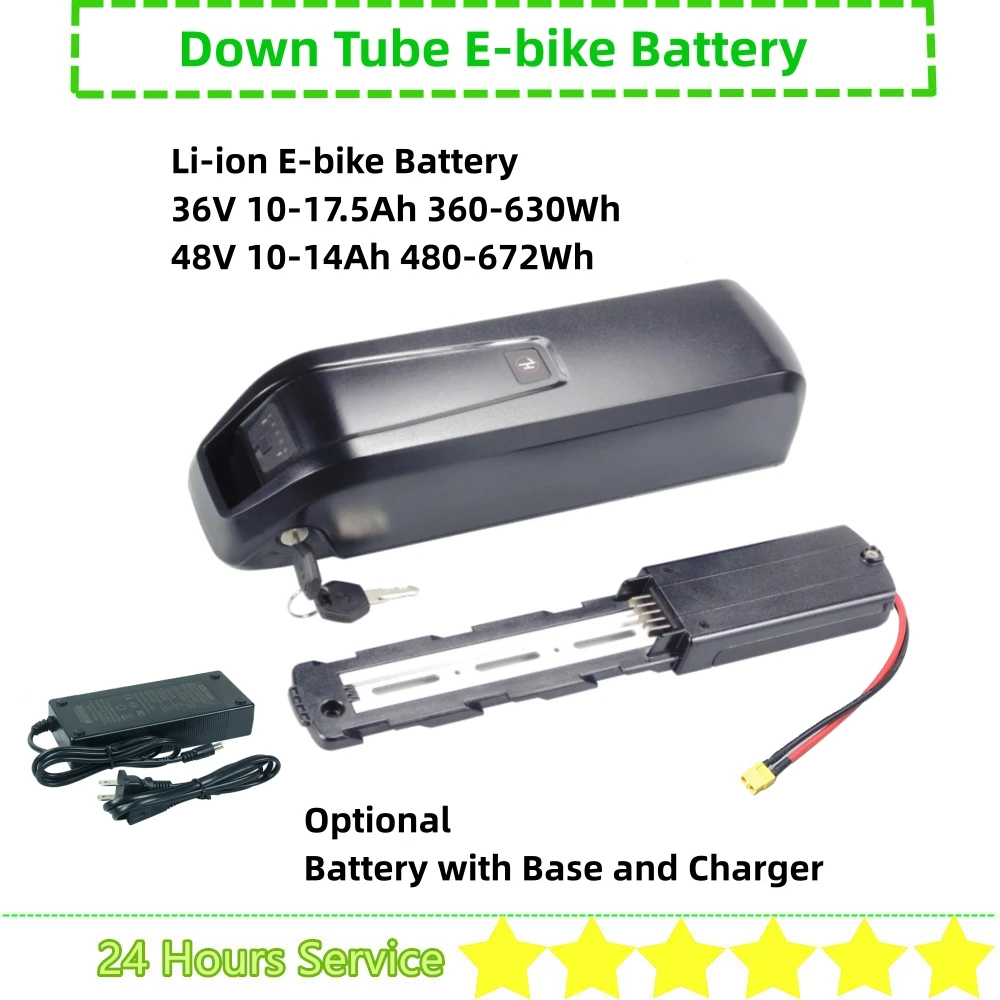 Down Tube E-bike Battery E-Scooter Li-ion 36v 12.5Ah 13Ah 14Ah 17.5Ah 48V for E-Scooter Viron XI-1200-S E-bike 250w 500w 750W