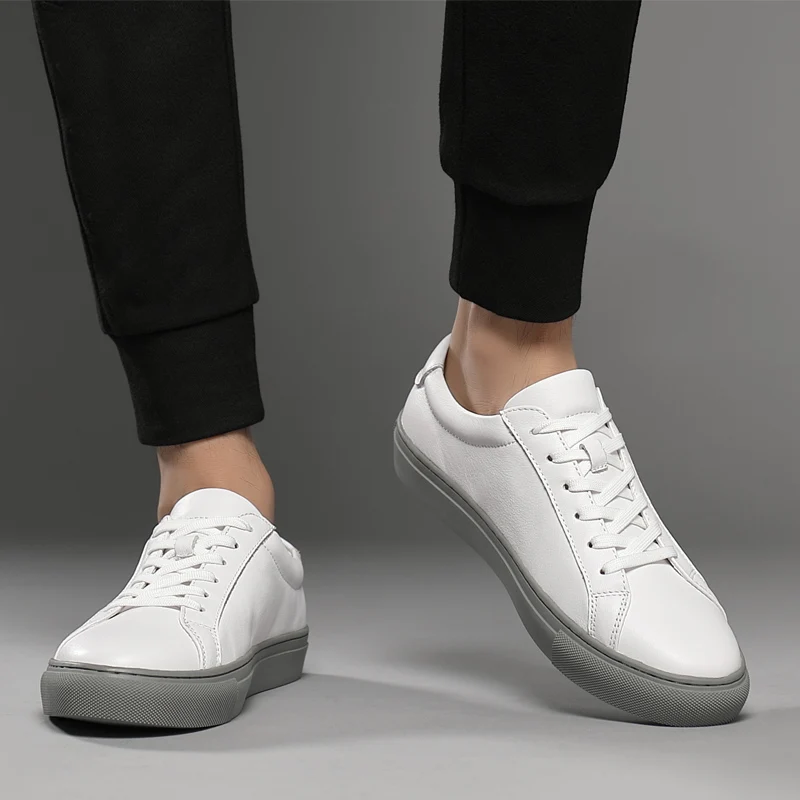 Genuine Leather Men\'s Shoes Men Casual Shoes Brand Fashion Sneakers Korean Version Of Trendy Shoes New