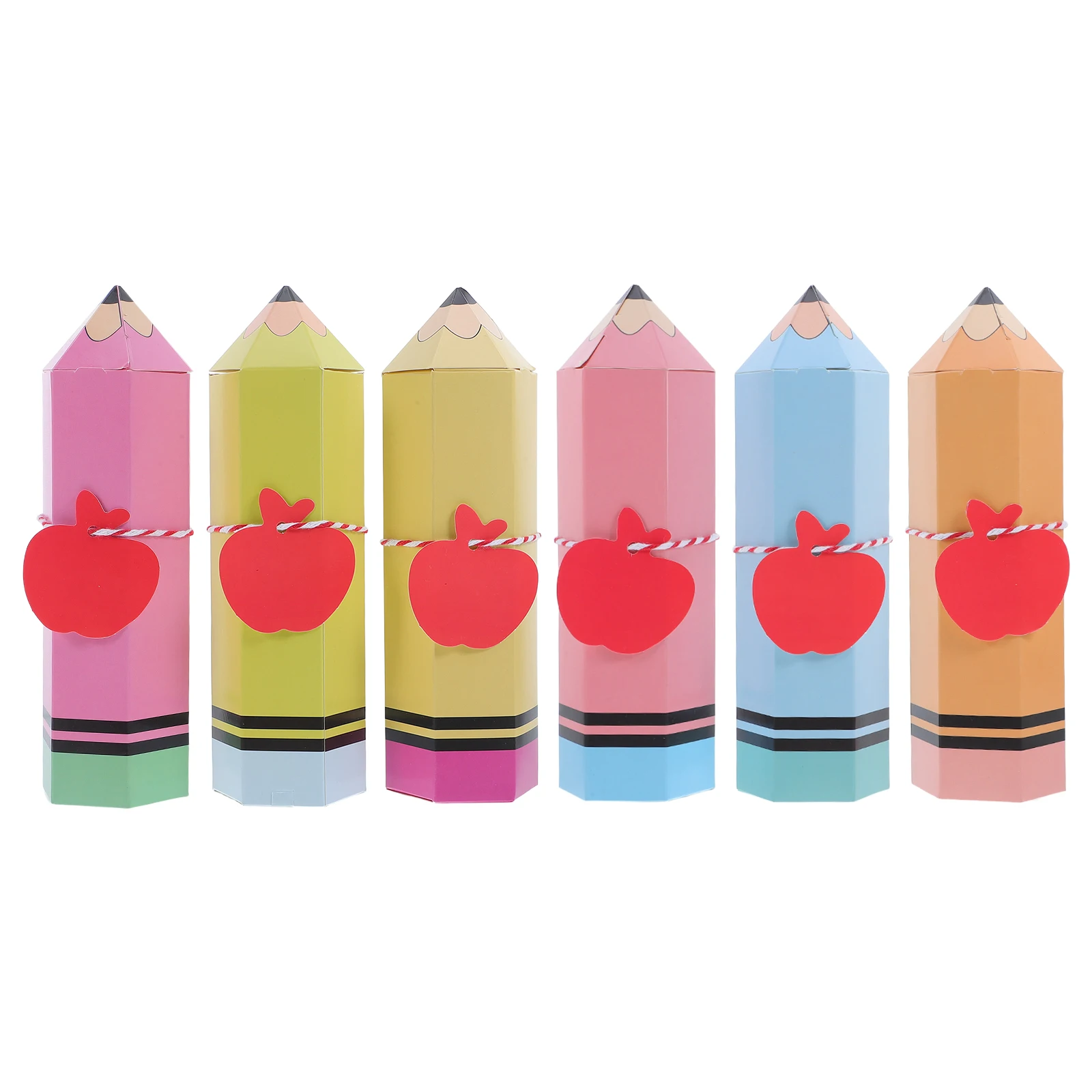 

12set Pencil Packaging Thickened Cardboard Sugar Cookie Back to School Supplies Candy Boxes for Student Party Favors Classroom