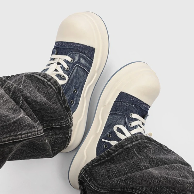 

Men's Color-matched Shoes with Flat Low Heel Round Toe Canvas Strap Adjustable Buckle for All Seasons Large Size Casual Shoes