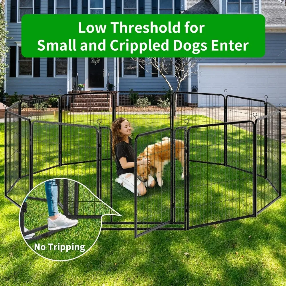 Dog Playpen Outdoor Extra Wide 12 Panels Heavy Duty Dog Fence 40