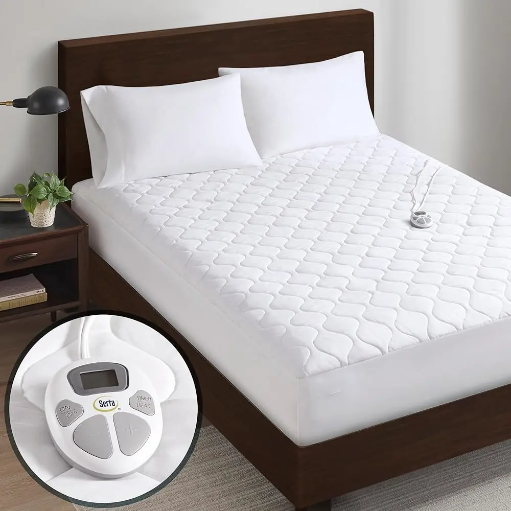

Heated Mattr Pad Twin Xl - Deep Pocket, 10 Heat Settings, Auto Shut Off, Etl Certified, Hine Washable, White