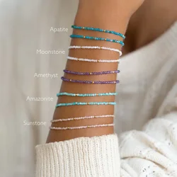 CCGOOD Natural Stone Bracelet for Women Boho Summer Beach Surf Jewelry Gifts Adjustable Rope Stackable Pulseras