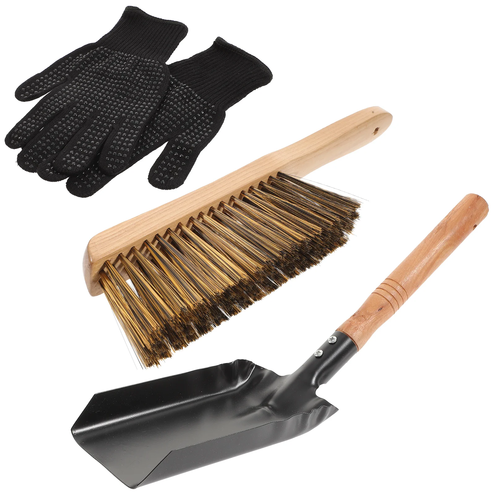 

Cleaning Fireplace Stove Coals Long Handle Mittens Ash Kit Work Gloves Scoop Household