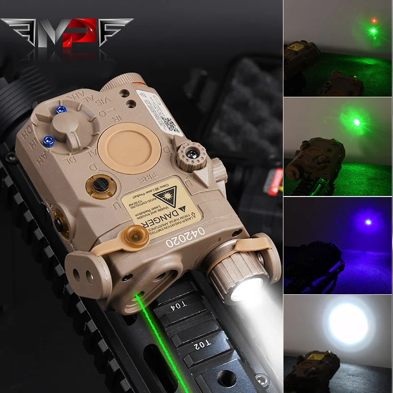 WADSN Tactical PEQ 15 Laser Pointer Red Blue Green Dot Sight Aiming Laser White LED Flashlight Scout Lights Weapongun Accesserie