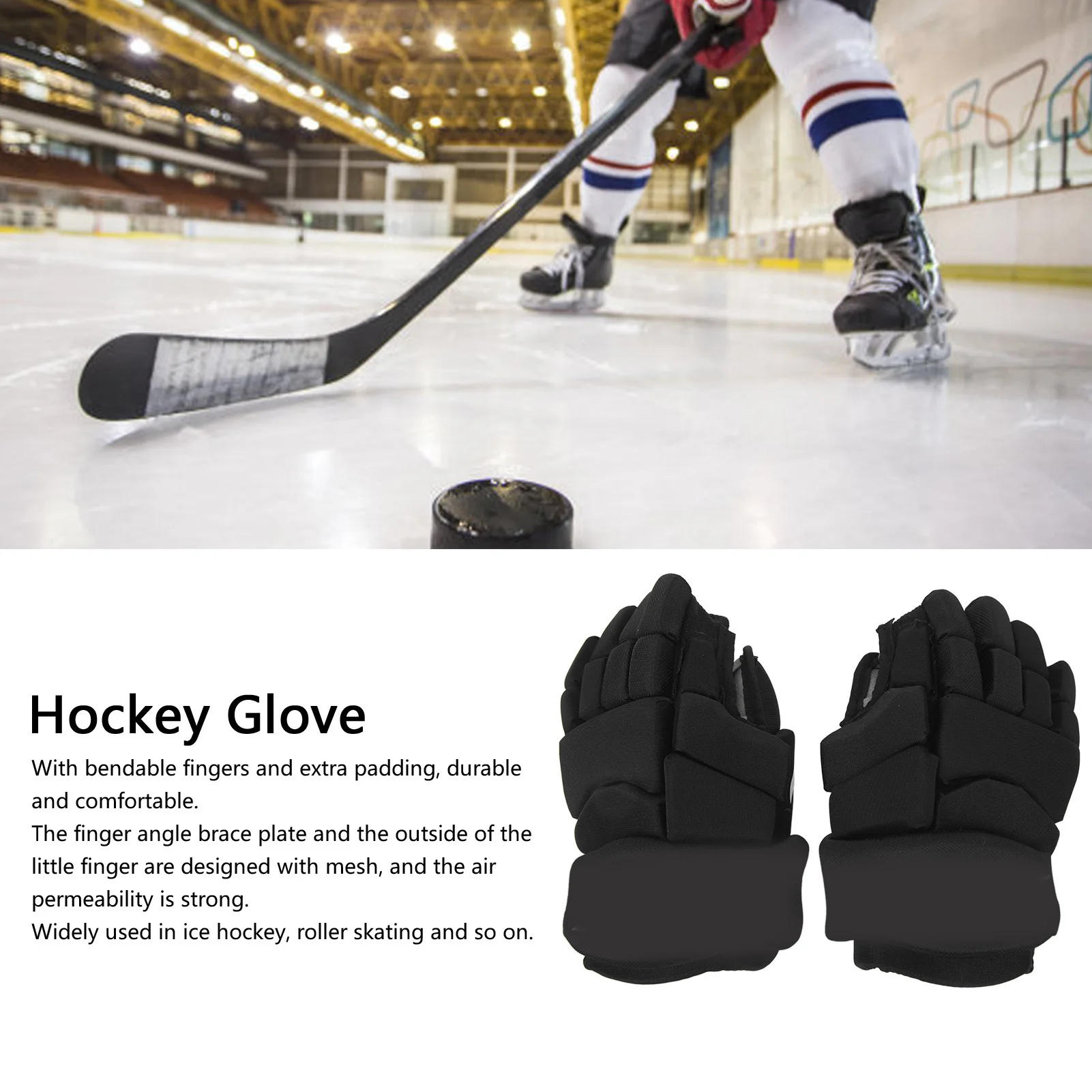 Hocky Player Glove Hocky Bendable Finger Protective Gloves For Ice Hockey Floorball Roller Hockey