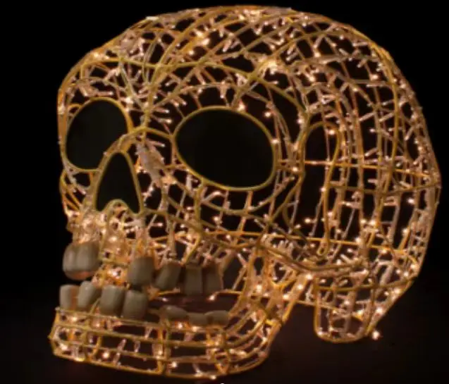 

Halloween Skull-shaped Light Pumpkin Multiple Lantern-Jack O Lantern Holiday Plastic Pumpkin Lamp Lights for Yards Garden Decor