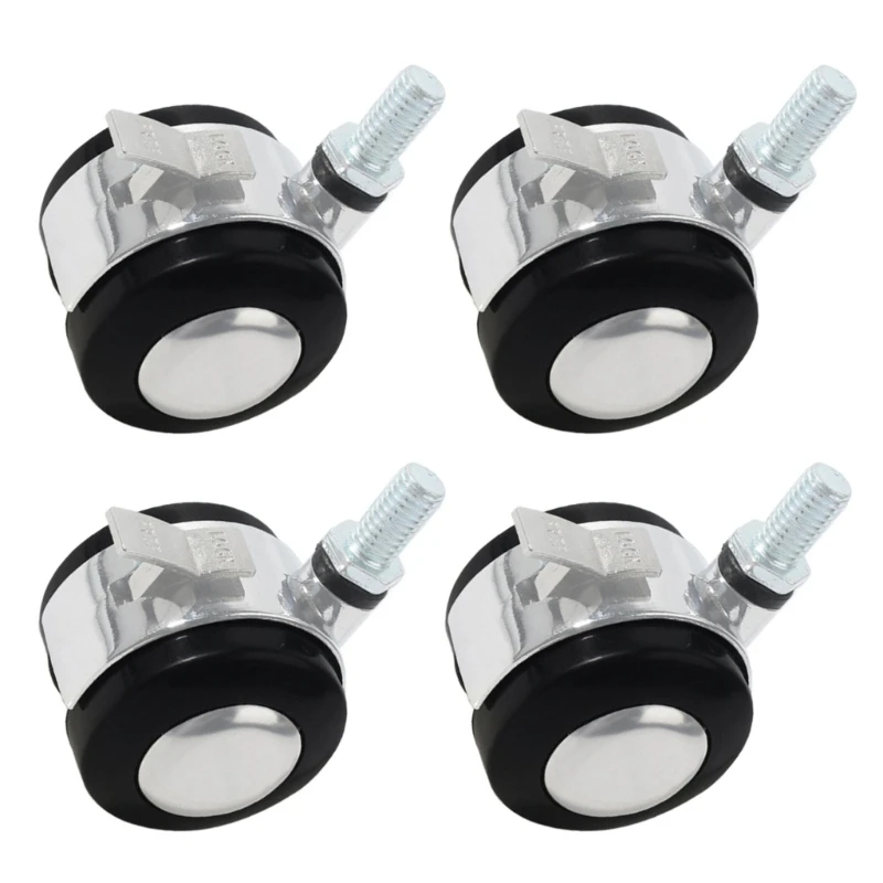 Quiet Rolling Casters For Chairs Tables Storage Units Furniture With 360 Degree & Easy Mounting Hardware Included 601A