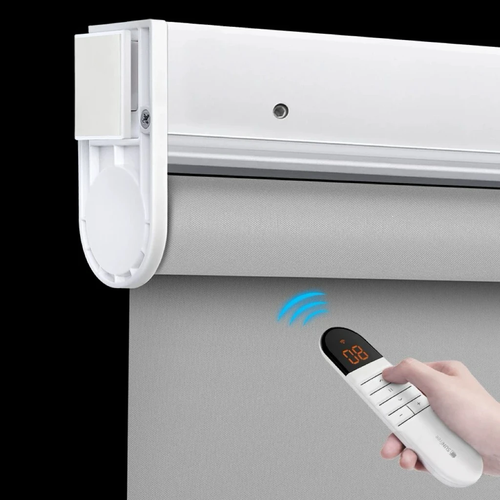 

Электрический роликовый оконный козырек без сверления, полный затемнение, хорошая настройка конфиденциальности, без шнура для США, Канады, гостиной, домашнего декора