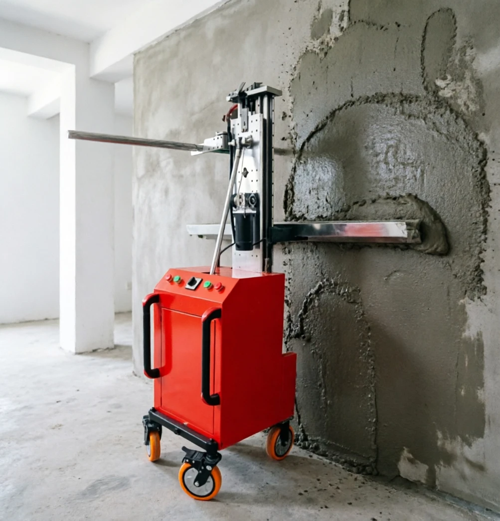 Rural Self-built House Wall Plaster Robot Vertical Lifting Single Phase Motor Indoor Gypsum Putty Smoothing Machinery for sales