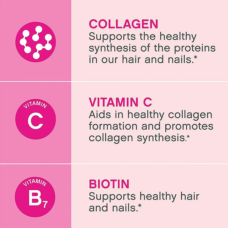 Biotin Vitamins With Collagen Capsule Whitening Skin Care Anti Aging Vitamins C Hair Growth Supplement