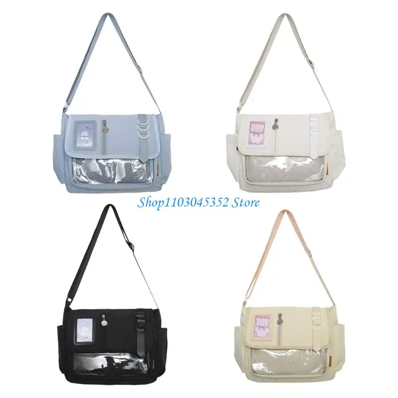 Bolso hombro para mujeres Bolso citas estilos japoneses itabag bolso mensajero transparente bolsita