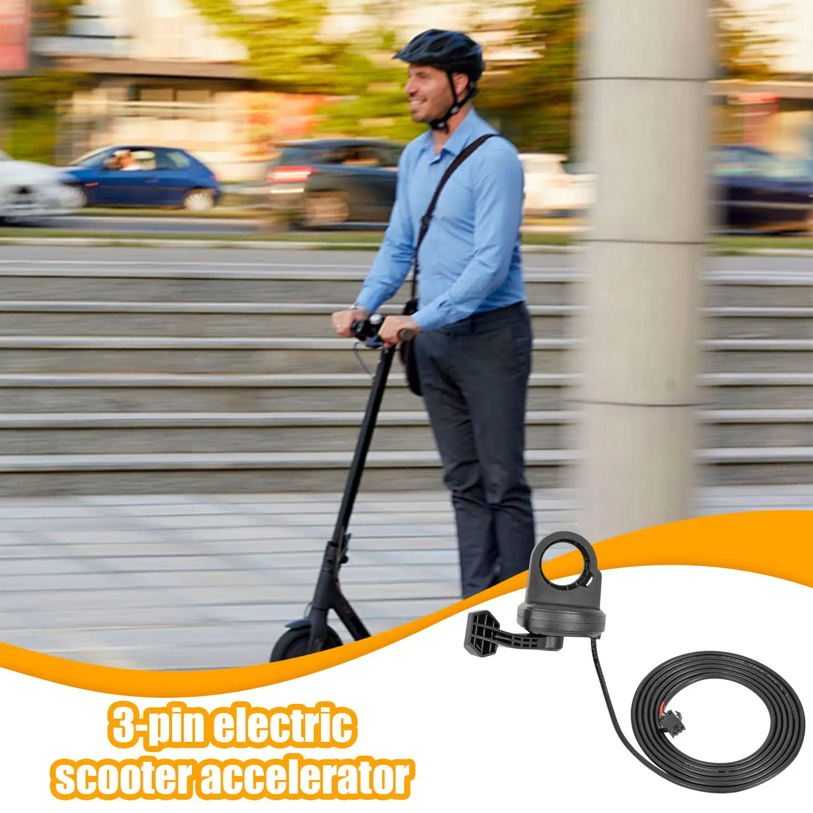 

Электрическая дроссельная заслонка, 3-контактный контроллер большого пальца, электрический скутер, дроссельная заслонка для ATV, мотокросса, внедорожного картинга