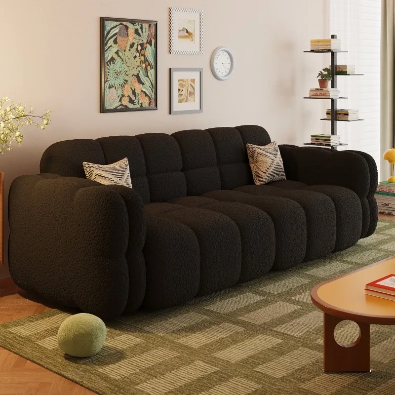 

Cloud Cotton Fabric Sofa for Small Living Rooms Bedrooms and Rental Apartments 2 Seater 3 Seater Lazy Sofa