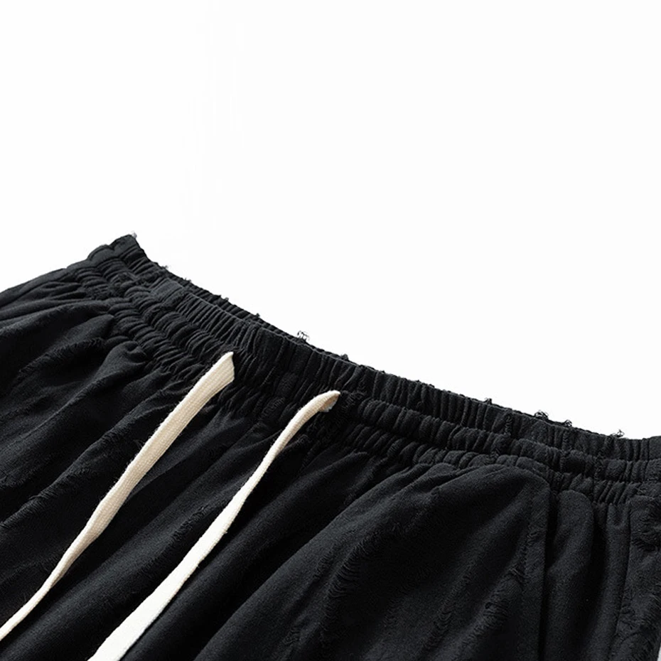 Summer Ripped Shorts Men Plus Size 8XL Shorts Fashion Casual Summer Beach Shorts Elastic Waist Short Pants Male Big Size Bottom