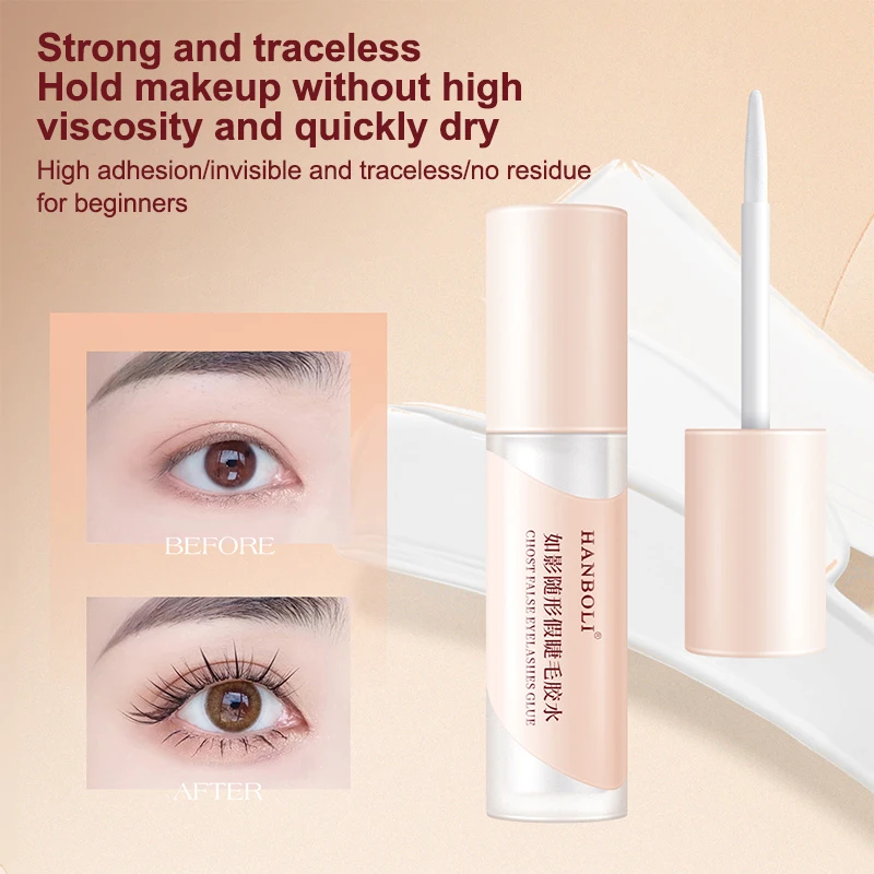 Pegamento para extensión de pestañas postizas, resistente al agua, secado rápido, larga duración, fuerte, sin irritación, herramientas de elevación de imprimación de pestañas transparentes, 3ml