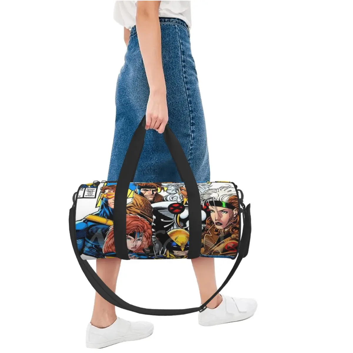 X-Men Gambit & Rogue Beautiful Couple Cover Large Duffle Gym Bag Multi-Functional Duffle Travel Bags Handbags Fitness bag
