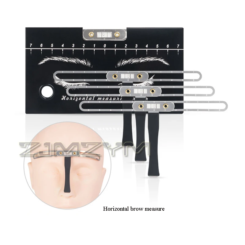 Régua de sobrancelha com posicionamento de 3 pontos, régua eficiente para tatuagem de sobrancelha, modelador de equilíbrio perfeito, ferramenta de medição precisa