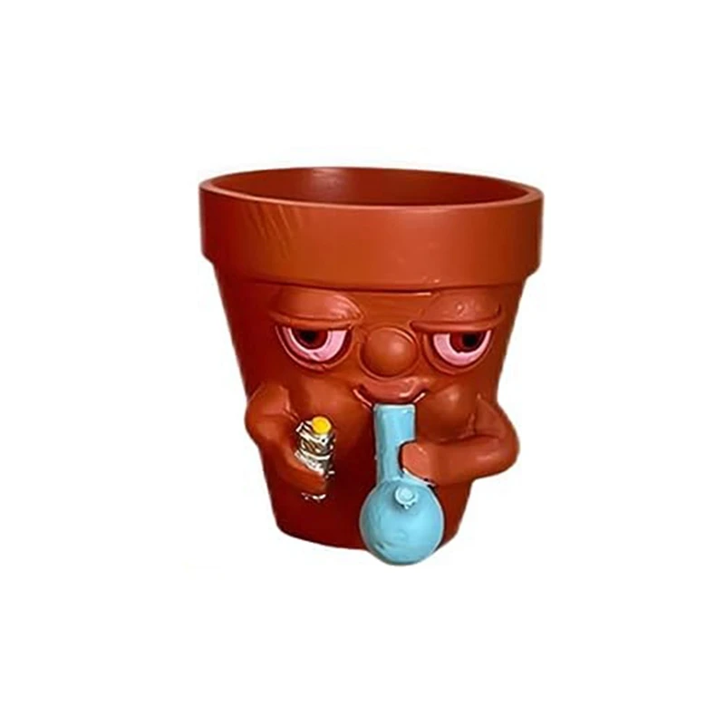 

New Smoking Pot Growers,Artificial Resin Mini Plant Pots, Indoor Plant Pots, Unique Plant Pots Indoor Plants, Desks,Family