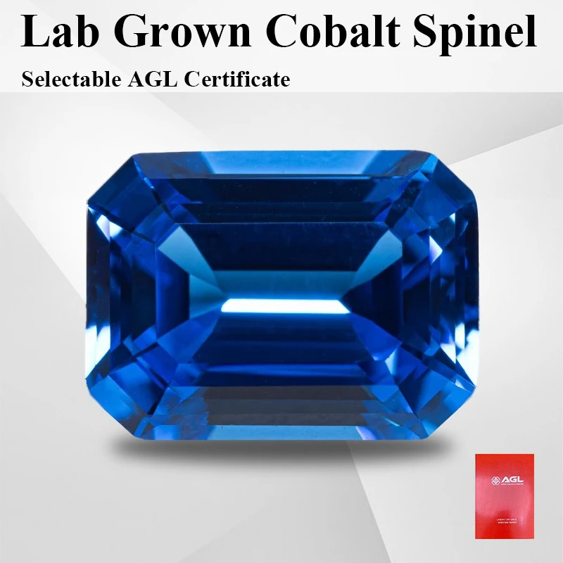 

Emeralds Cut Lab Grown Cobalt Spinel Loose Gemstone For s Jewelry Making Selectable AGL Certificate