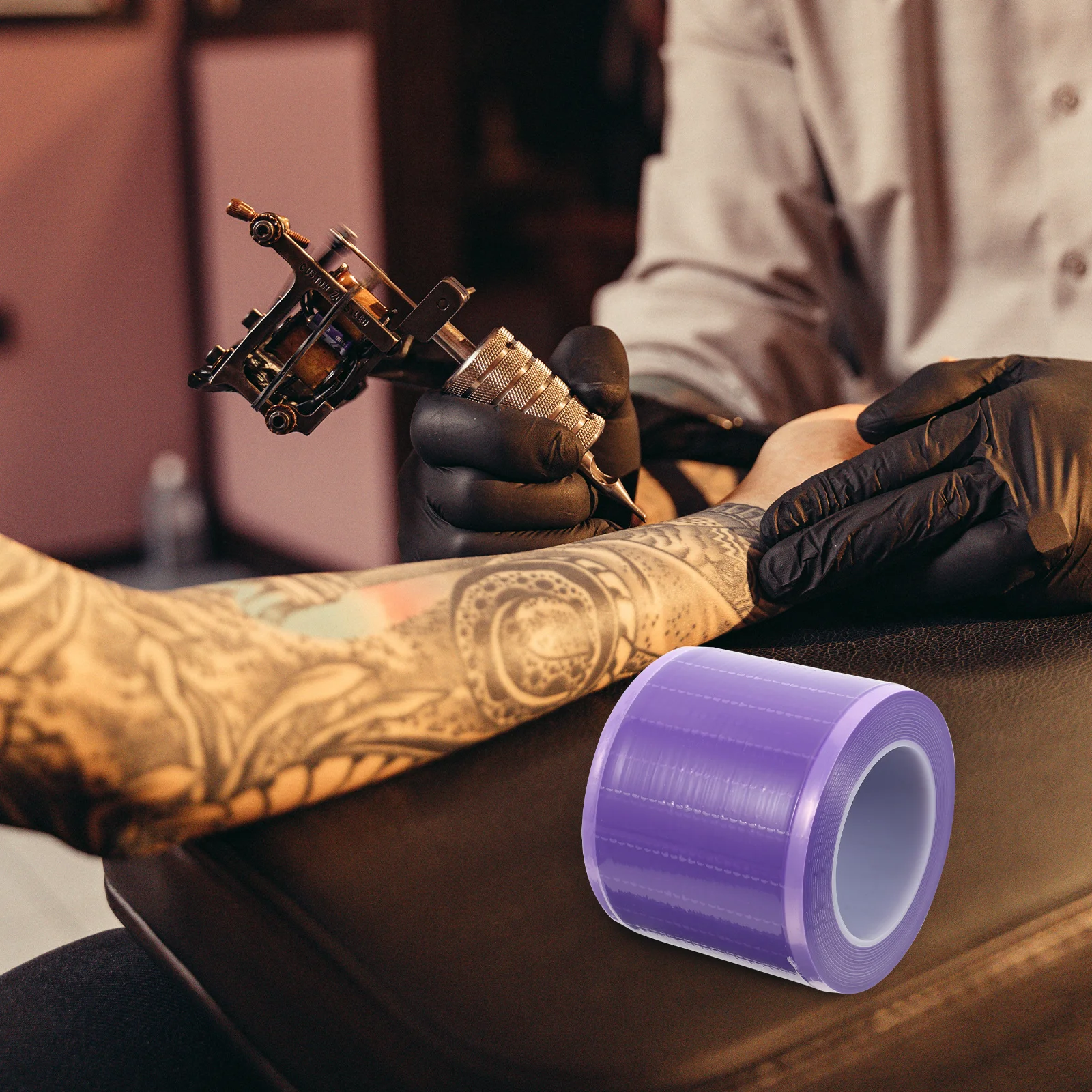 

1 Roll Tattoo Equipment Protective Film Disposable Self-Adhesive Panel Barrier Isolation Tape Tattoo Machine Wrap