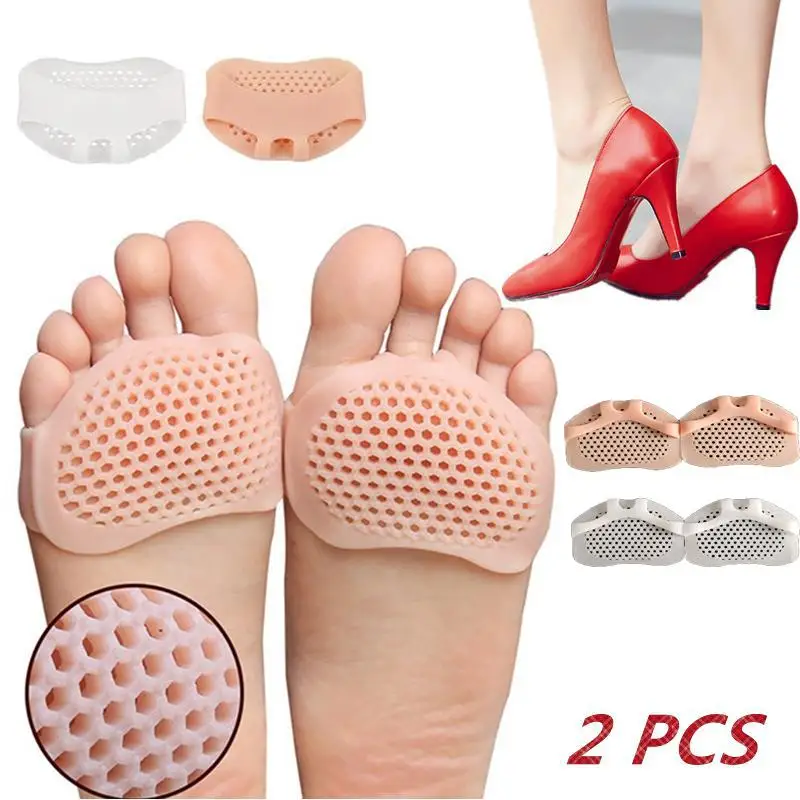 2PCS Silicone Gel Insoles Toe Separator Thumb Valgus Orthopaedic Foot Protector Bunion Adjuster Hallux Guard Feet Care Cushion