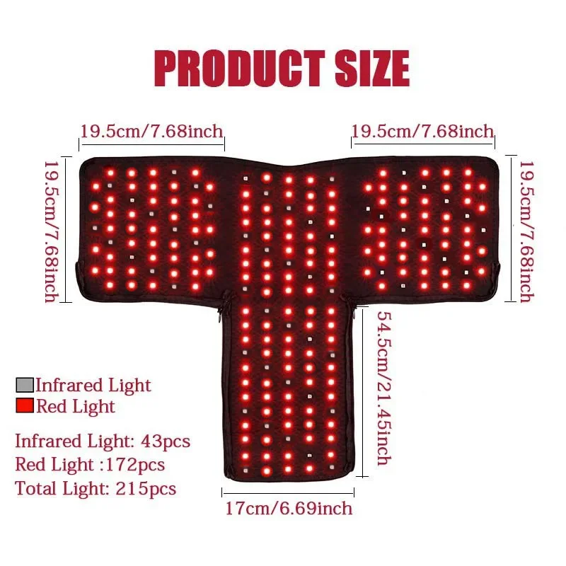 Capuchon de croissance des cheveux à LED infrarouges, 660nm, 850nm, thérapie à la lumière rouge, anti-chute de cheveux, cuir chevelu relaxant, soins capillaires, 215 pièces