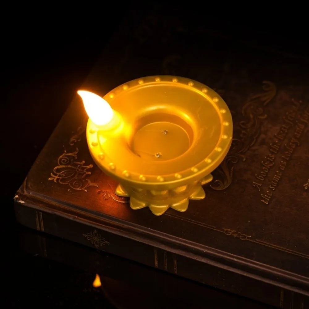 Rainproof Diwali LED Candle Lamp Water Sensor Long-last Lighting Candle Memorial Light Romantic Decorative