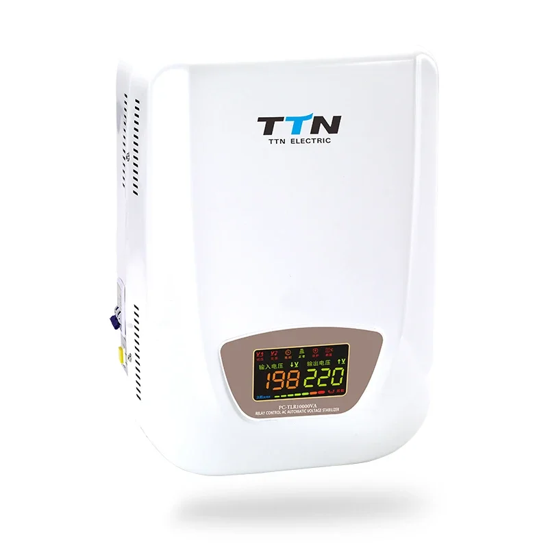 TTN Wall Mount PC-TLR 5kVA overload protection Ac AVR Automatic Voltage Stabilizer regulator 220v For Home AC 1.5 Ton