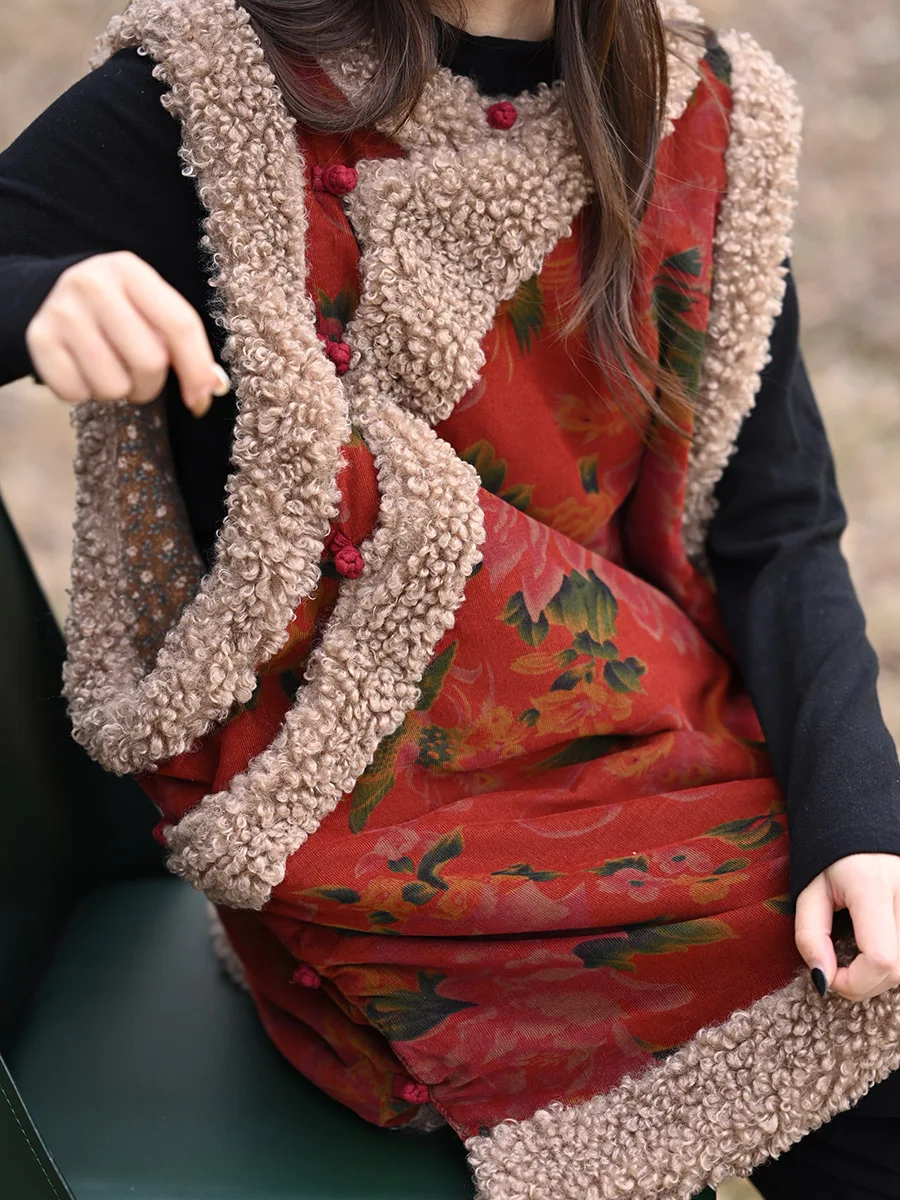 

Новая китайская свободная термо-жилетка из хлопка оригинального дизайна в этническом стиле, женское пальто с длинными рукавами и круглым вырезом