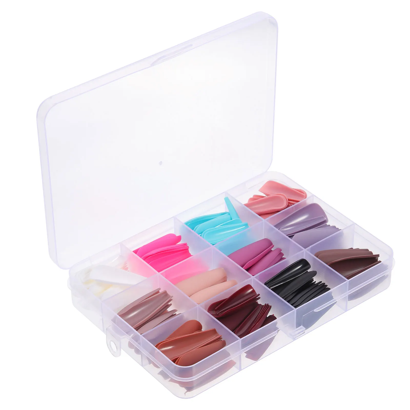 

Frosted Ballet Fake Nails False Kit Detachable Press On Tips Abs Wearable Nail Supplies Bright Color Long Nails Flakes Kits