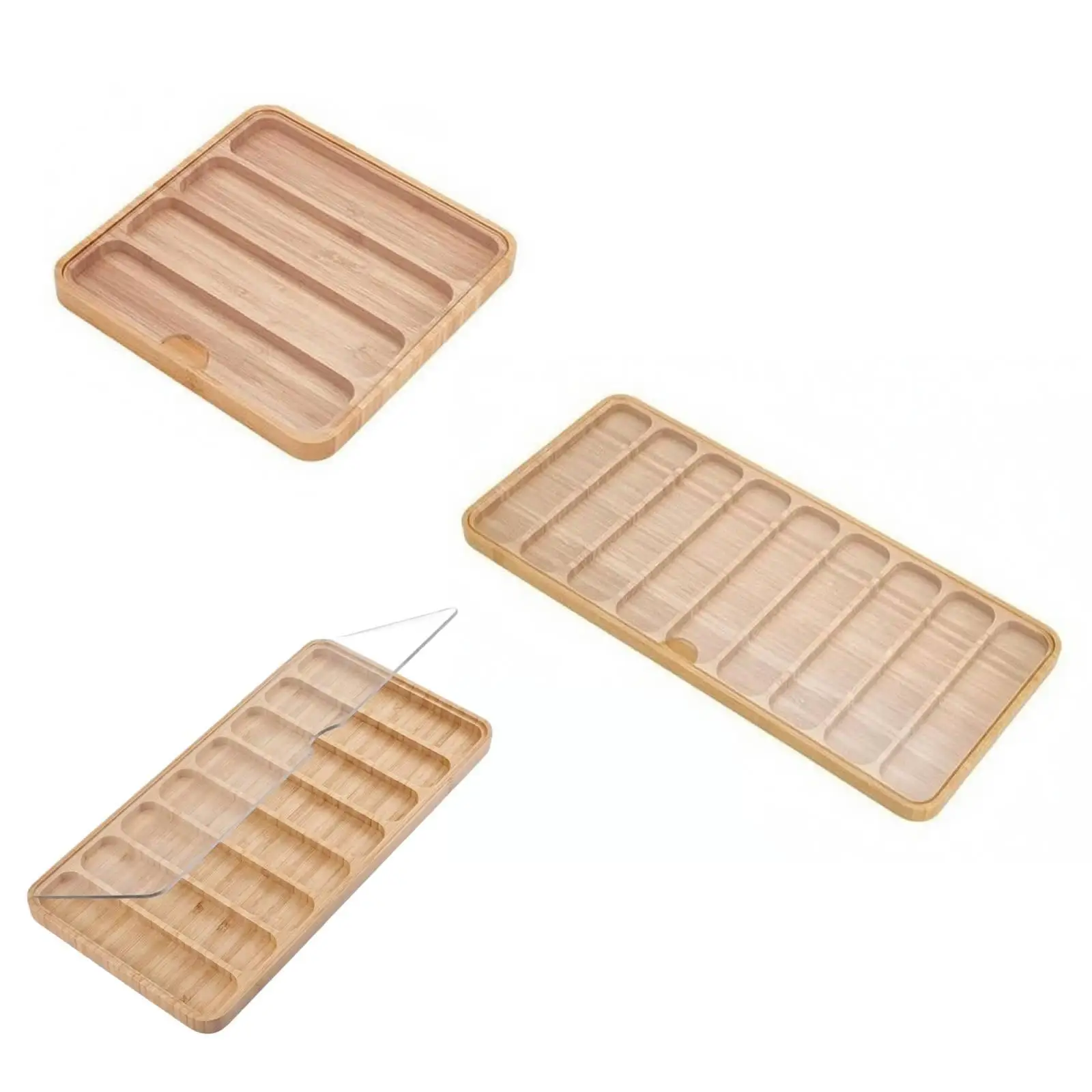 Watch Band Organizer Watch Straps Storage Box Compact Acrylic Lid for Desk Display Dust Protection Reusable Display Tray Wood - view 6