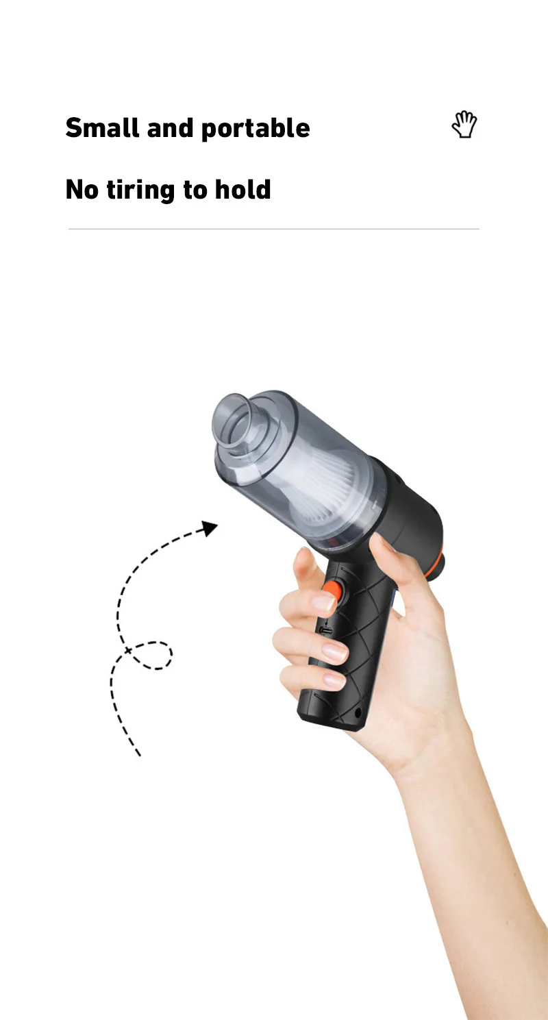 

Беспроводной автомобильный пылесос 690000 Па, 120 Вт, портативный ручной пылесос для авто, мощный пылесос для офиса ﻿