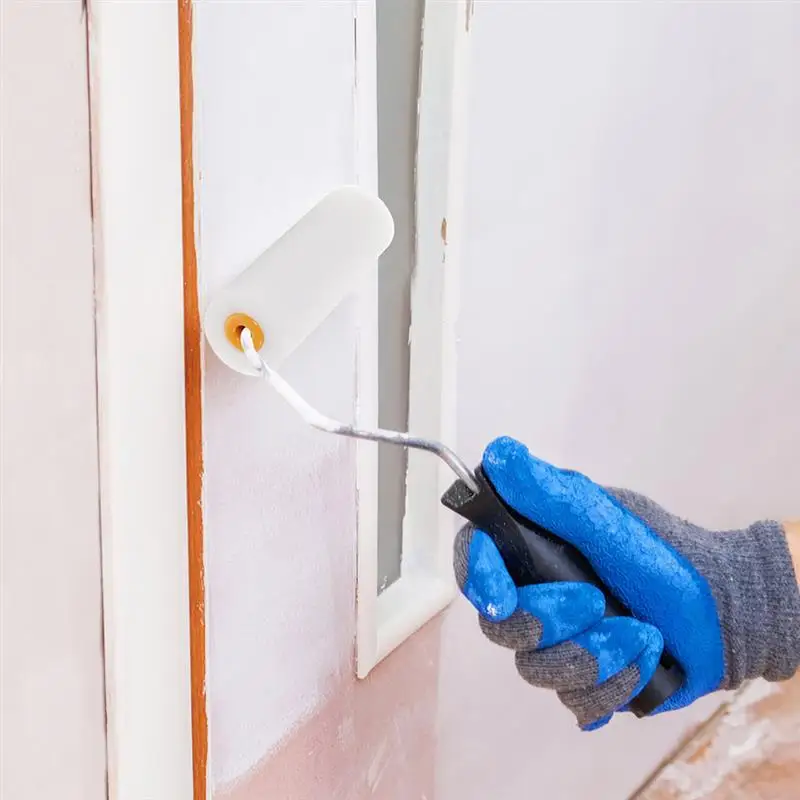 Mini rouleau à peinture avec manchons de couverture en éponge, brosse de remplacement pour réparation à domicile, outil de peinture murale, 10 pièces