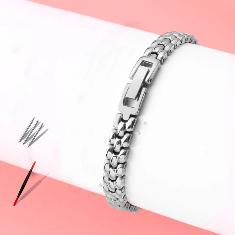 นาฬิกาสายนาฬิกาข้อมือตาข่ายขนาดเล็ก6mm 8 10 12 14 14 15 16mm 18mm 20mm สำหรับผู้หญิงสายนาฬิกาเหล็ก