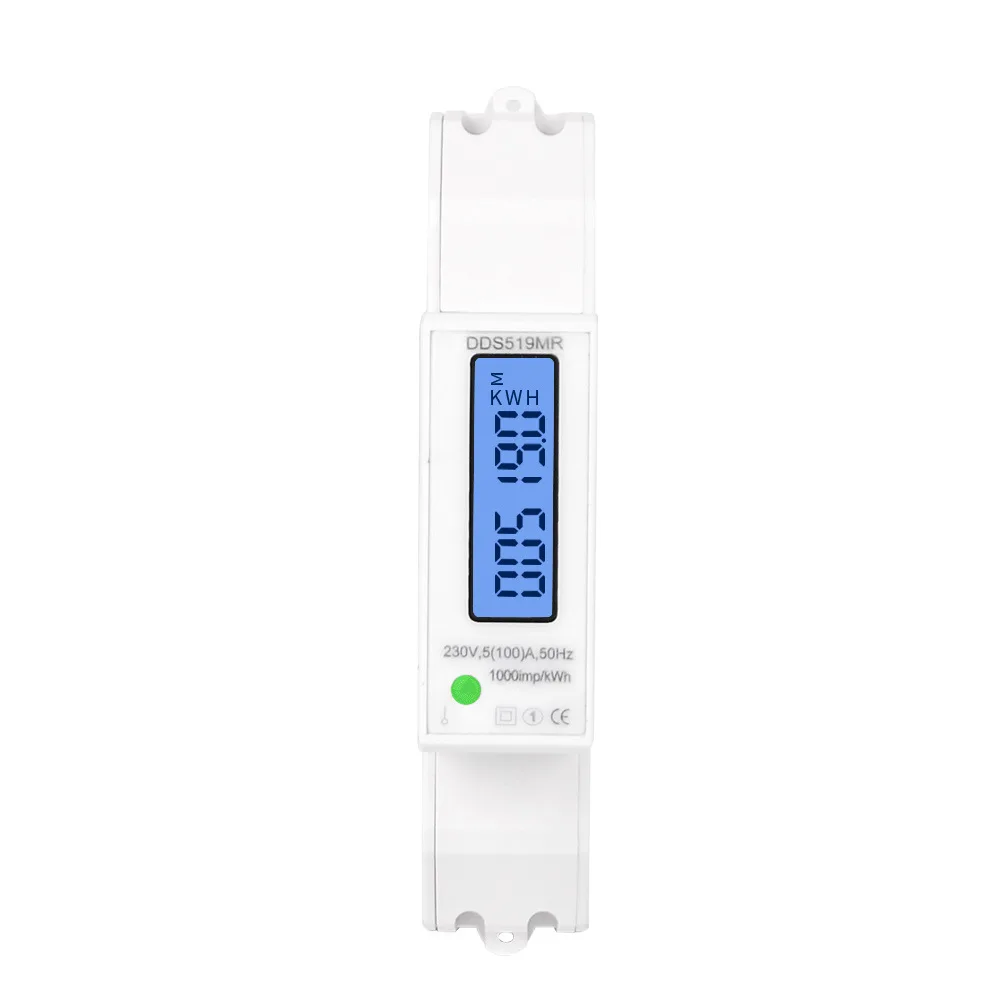 

AC 230V 5-100A Multifunctional Digital Voltmeter Ammeter Wattmeter LCD Backlight Display DIN Rail KWH Meter RS485 Modbus Output