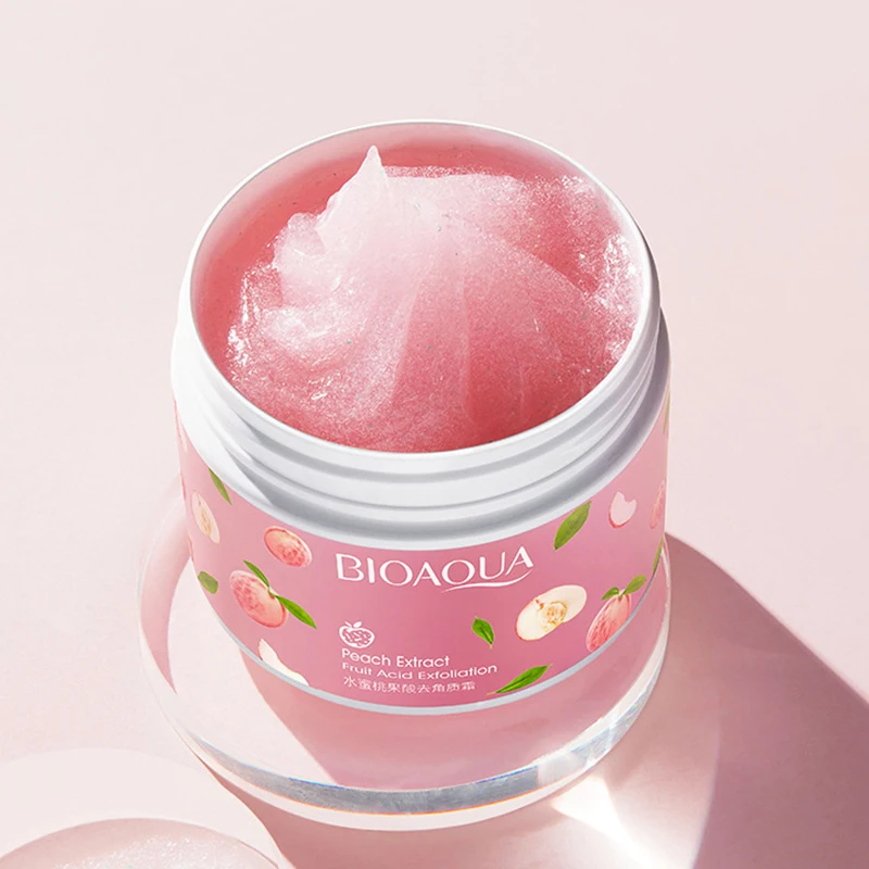 BIOAQUA Honey Peach Exfoliating Facial Cream Scrub Exfoliant Body Scrub Moisturizing Nourishing Exfoliator Face Cream Skin Care