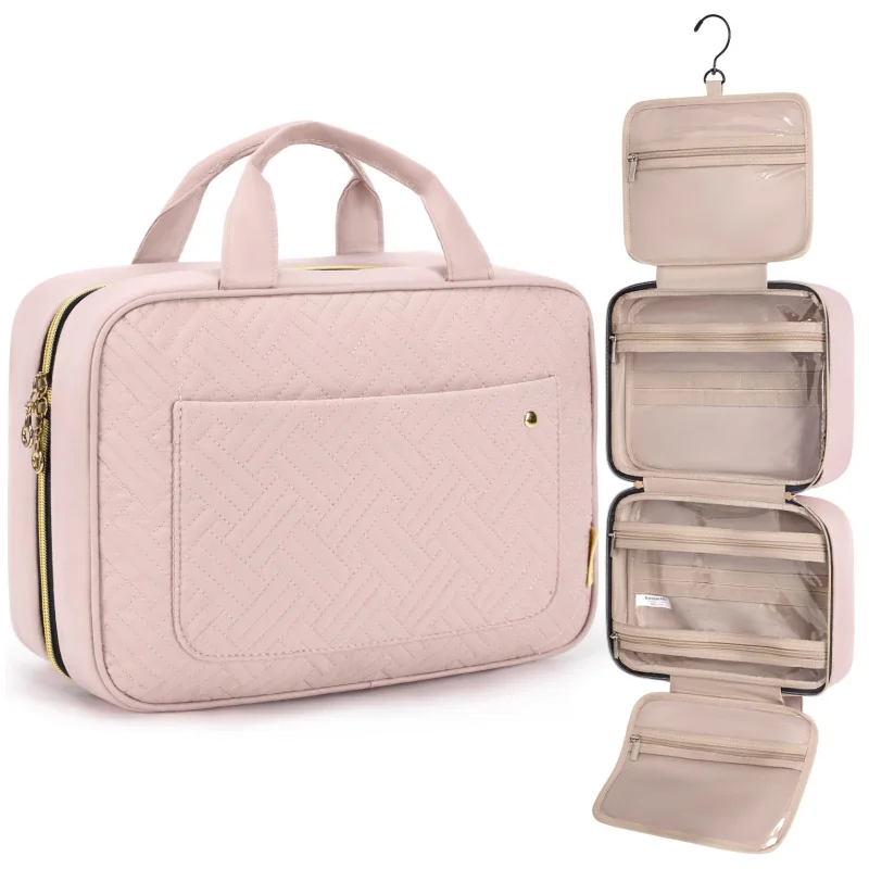 

Foldable Makeup Bag Women Travel Organizer Hanging Toiletry Cosmetic Bag Waterproof Make Up Beauty Pouch Men Bathroom Storage ﻿