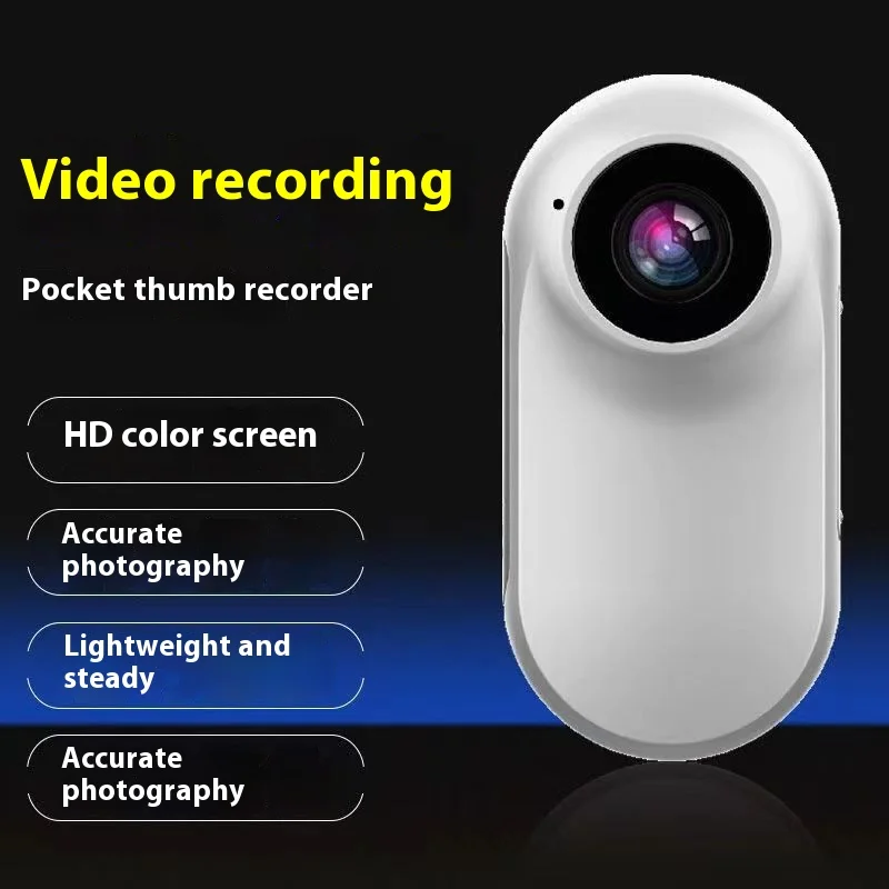 

Cycling Sports Camera, Anti Shake Outdoor Portable with Screen 1080P High-Definition Driving Recorder, Magnetic Thumb Camera