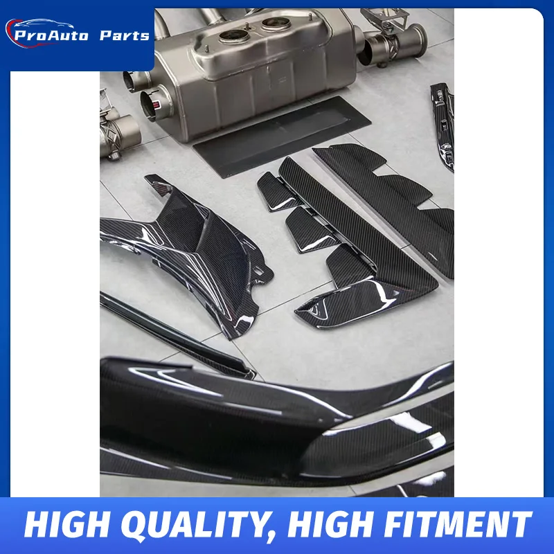 Dry Carbon Fiber Body Kit for Porsche 911 GT3 RS OEM Style Front Lip Rear Diffuser Side Skirts Mirror Cover 1:1 Direct Fit High