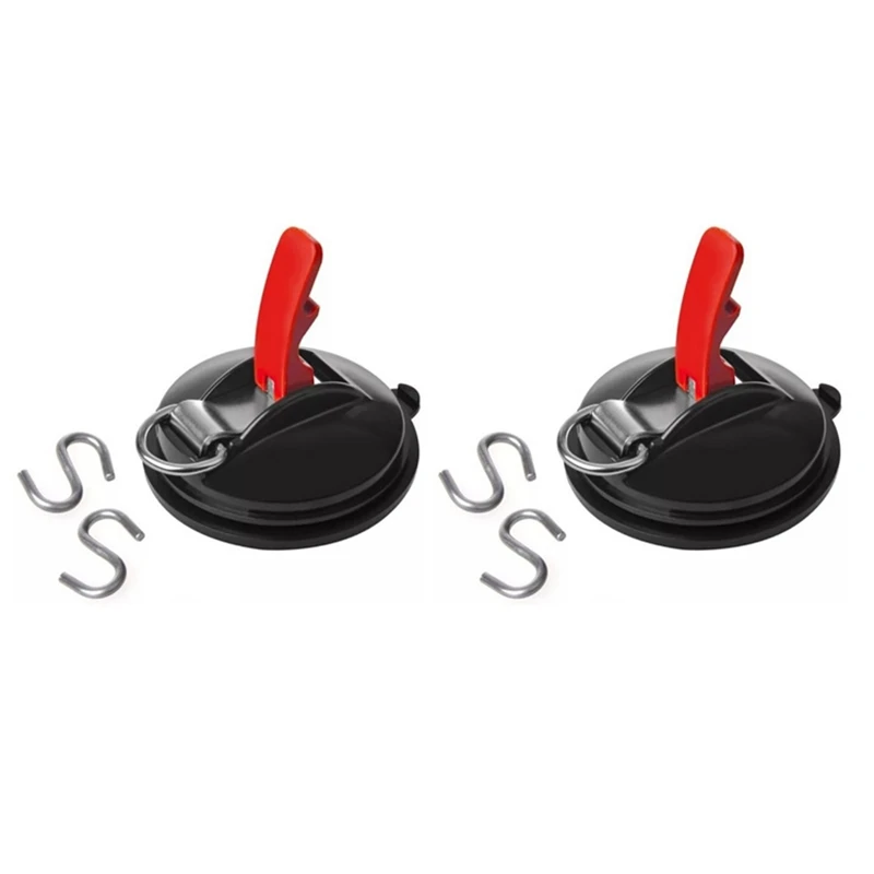 2Pcs Multi-Function Car Suction Cup Hook Holder Tensioning Sucker For Awning Windshield Camping Tarp RV Boat Accessories