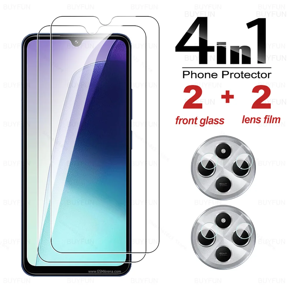 4in1 Tempered Glass For Redmi 14C Screen Protector Camera Lens Protective Film Case For Xiaomi Redmi 14C Redmy 14 C C14 4G Glass