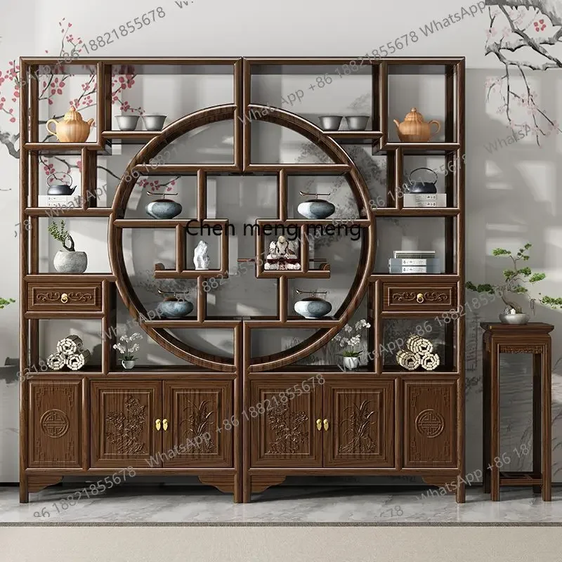 

X Solid wood Bogu shelf, storage, bookshelf combination living room display case partition tea display case