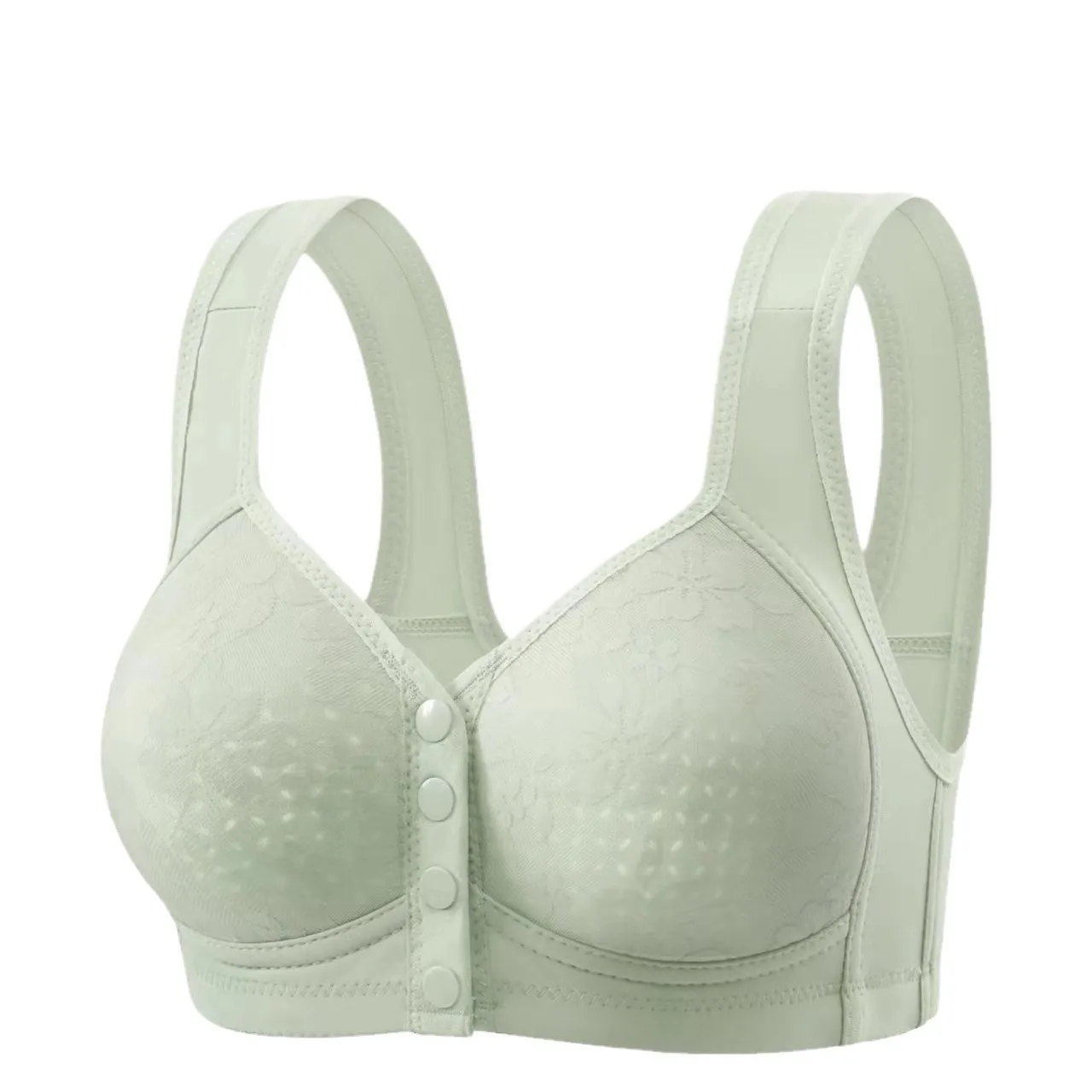 Weicher Push-Up Atmungsaktiver Still-BH mit Einhand-Vorderverschluss für Damen, Sommer-BH für Mütter, Schöner Rücken, Ohne Bügel, Übergröße