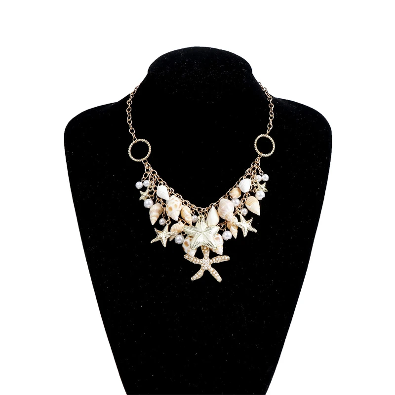 Böhmisches handgefertigtes Muschelarmband für Damen, elegantes Armband mit Imitationsperlenanhänger, Sommer-Strandschmuck, Geschenke – Detail 9