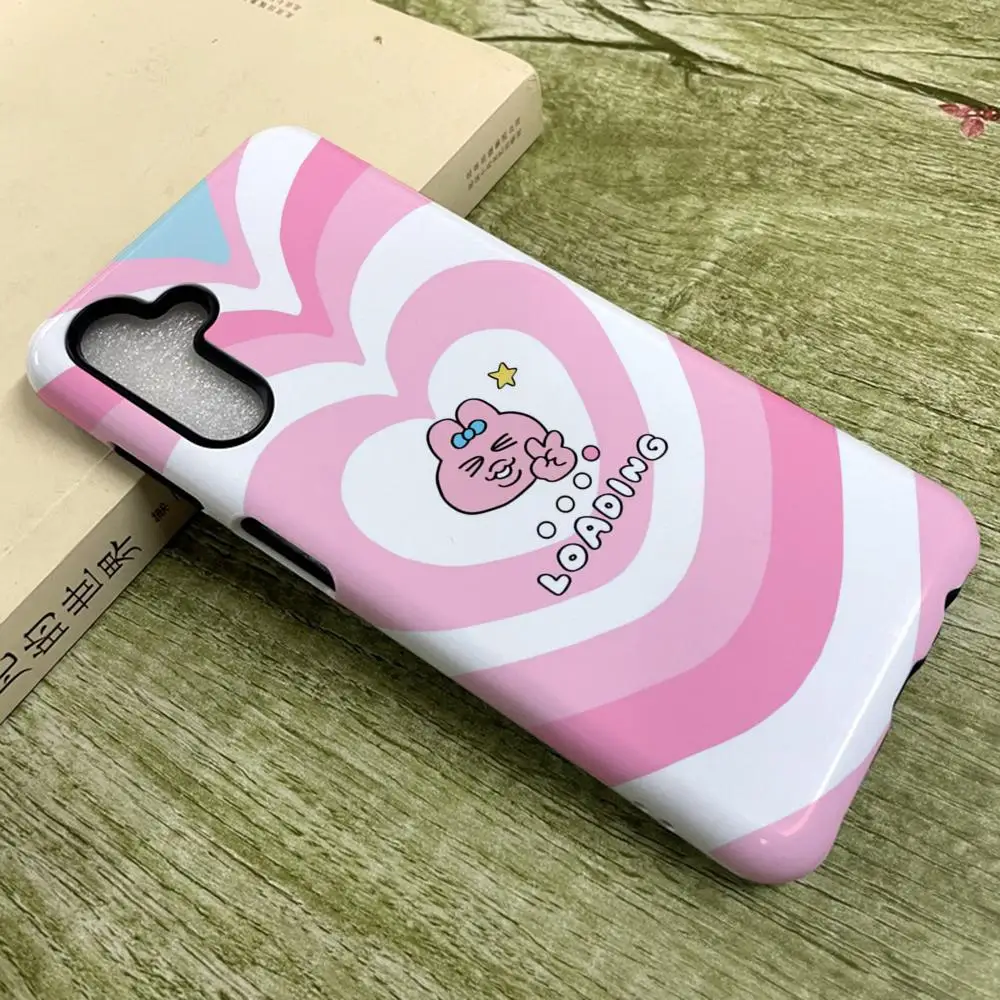 

Kawaii O-OpanchuS UsagiS Phone Case for SamsungS25 Film Shell GalaxyS24Ultra 23plus S22 21 A56 36 26 Luxury Double layer Cover